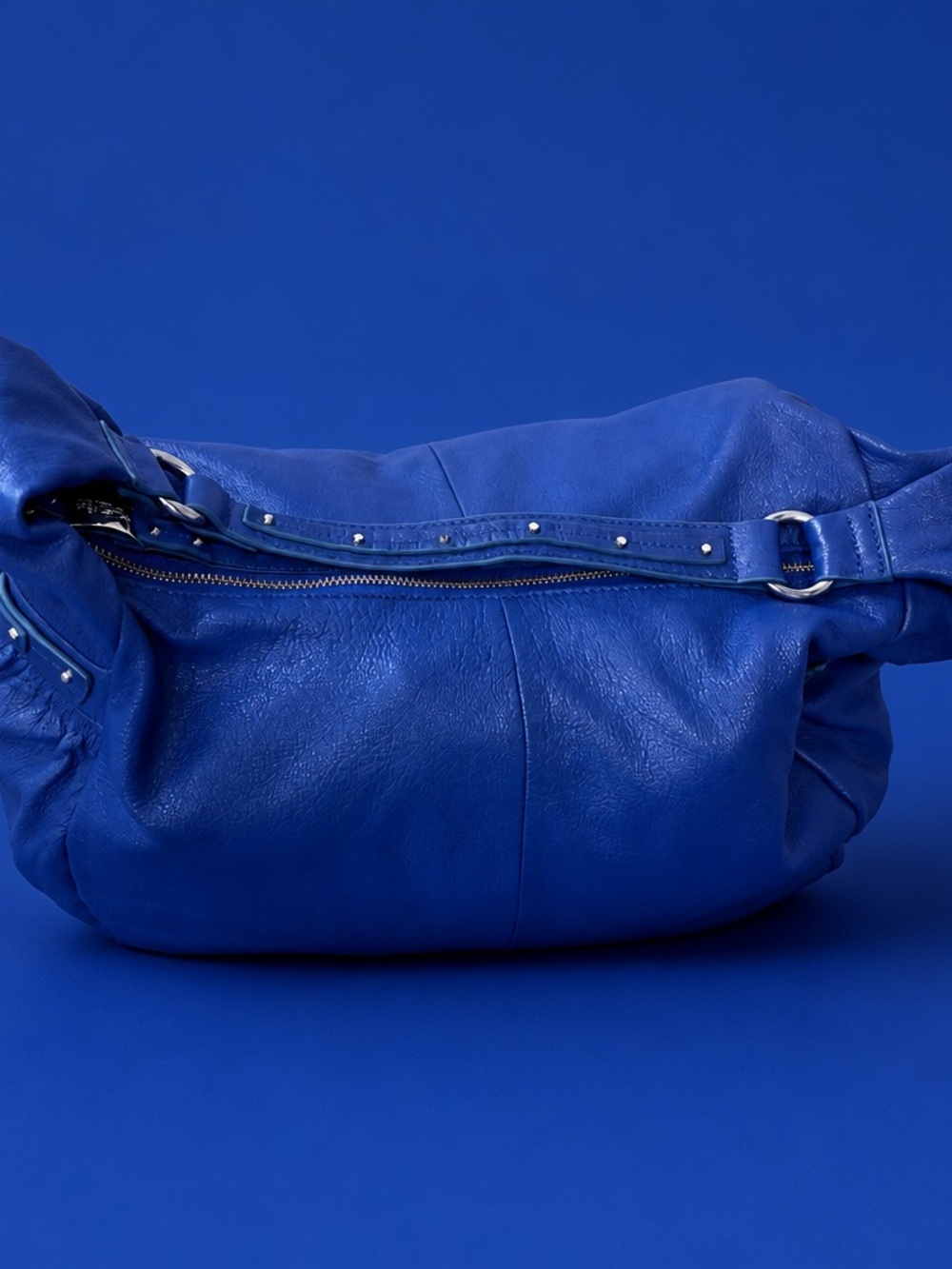 Kenneth Cole Reaction Royal Blue Leather Hobo